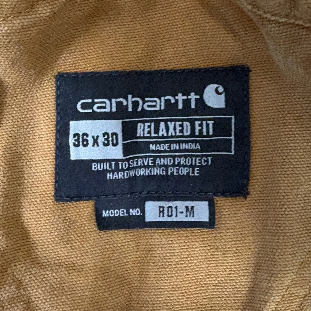Carhartt R01-M Relaxed Fit Duck Bib Overalls Carhartt Brown 36x28 Mens Workwear